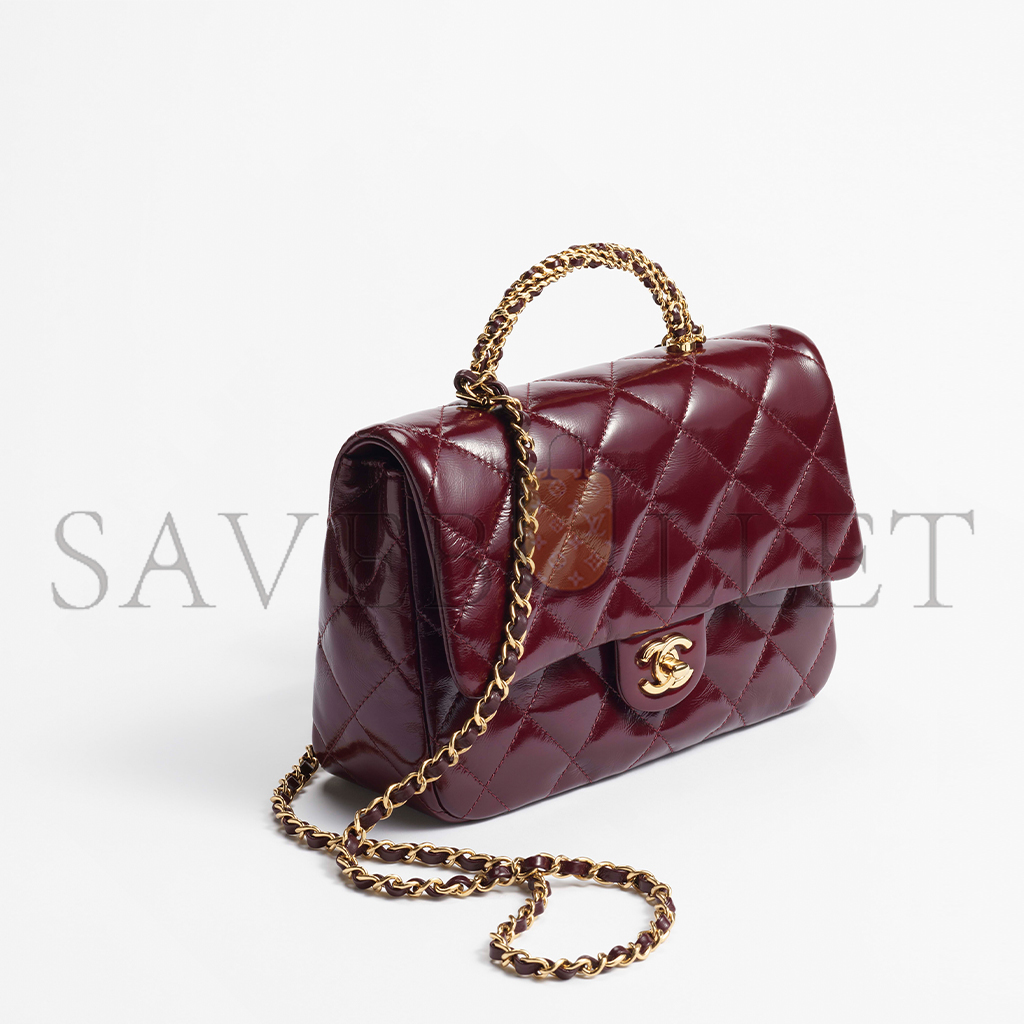 CHANEL MASTER FLAP BAG WITH TOP HANDLE AS5043  (25*17*8cm)